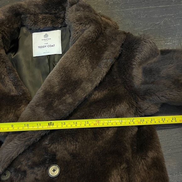 Aritzia Babaton The Teddy Coat in dark brown size 1 jacket winter super cute - Picture 3 of 10